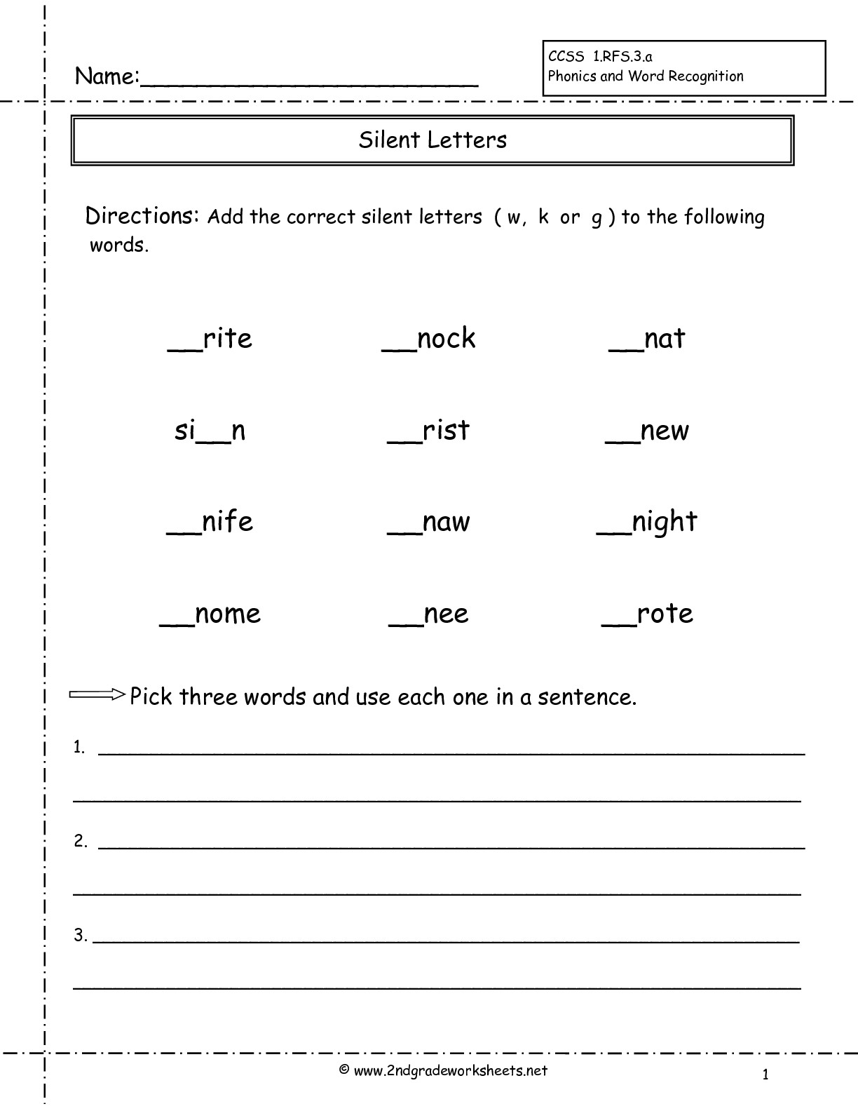 Second Grade Phonics Worksheets And Flashcards - Free Printable Phonics Worksheets For 4Th Grade