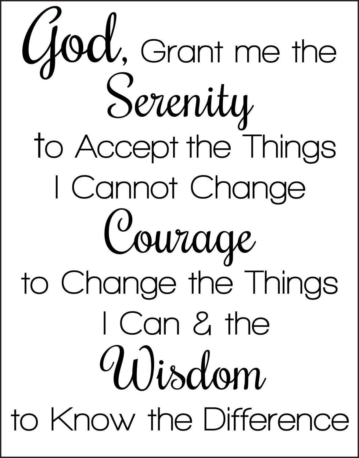 Serenity Prayer Printable | Christian Counseling And Coaching - Free Printable Serenity Prayer