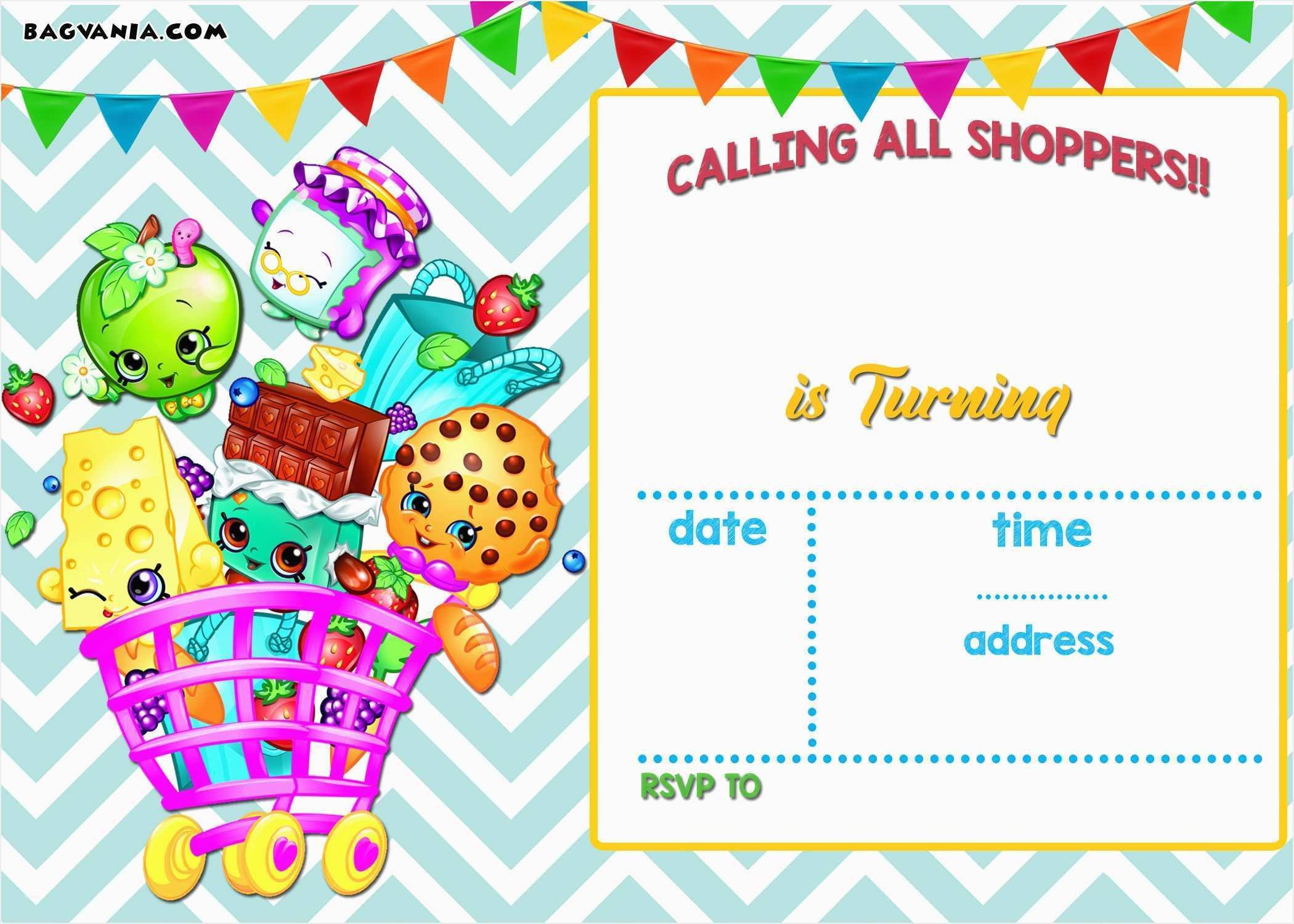 Shopkins Printable Invitations – Fly-Bies.se - Free Printable Shopkins Invitations