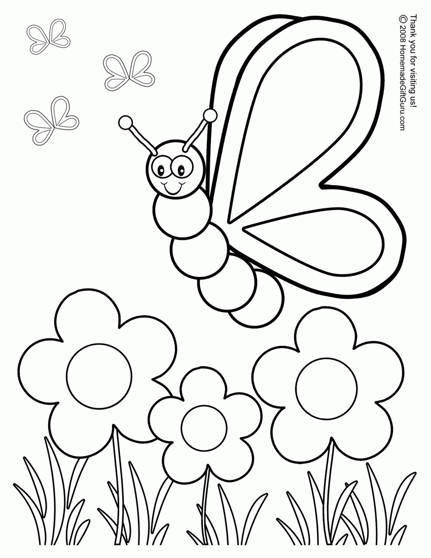 Silly Butterfly Coloring Page | Coloring | Spring Coloring Pages - Free Printable Coloring Pages For Preschoolers