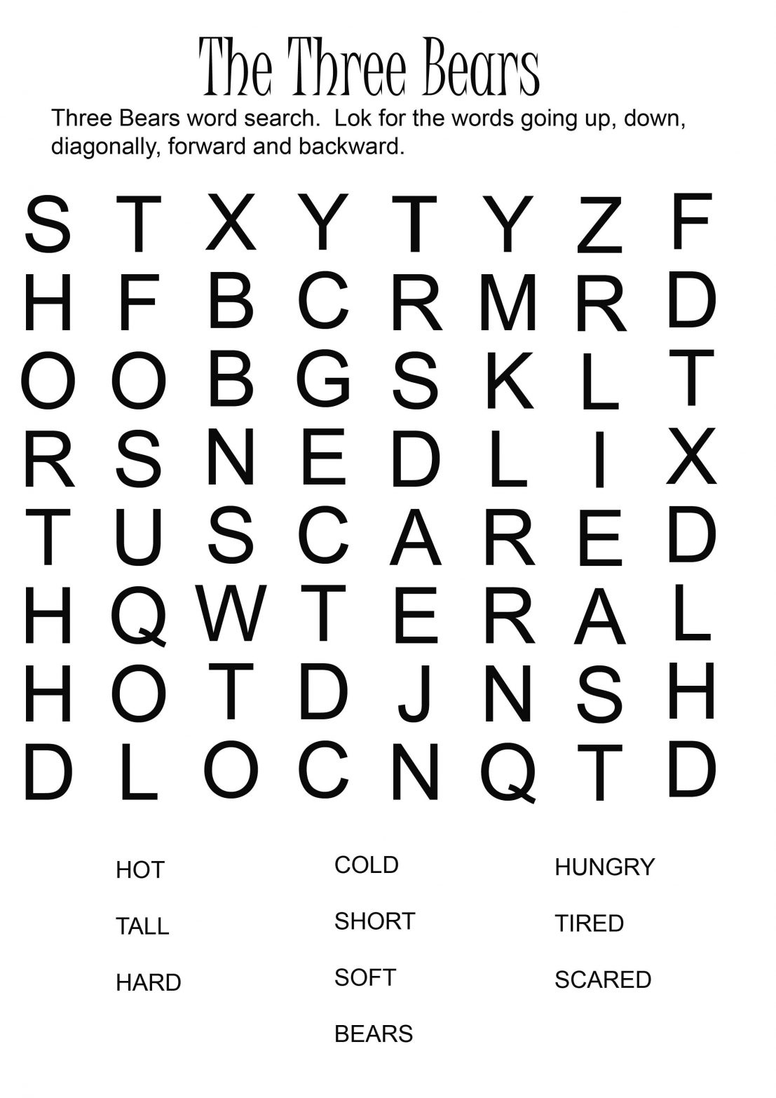 Simple Word Puzzles Printable Large Print | Www.topsimages - Free Printable Word Searches For Adults Large Print