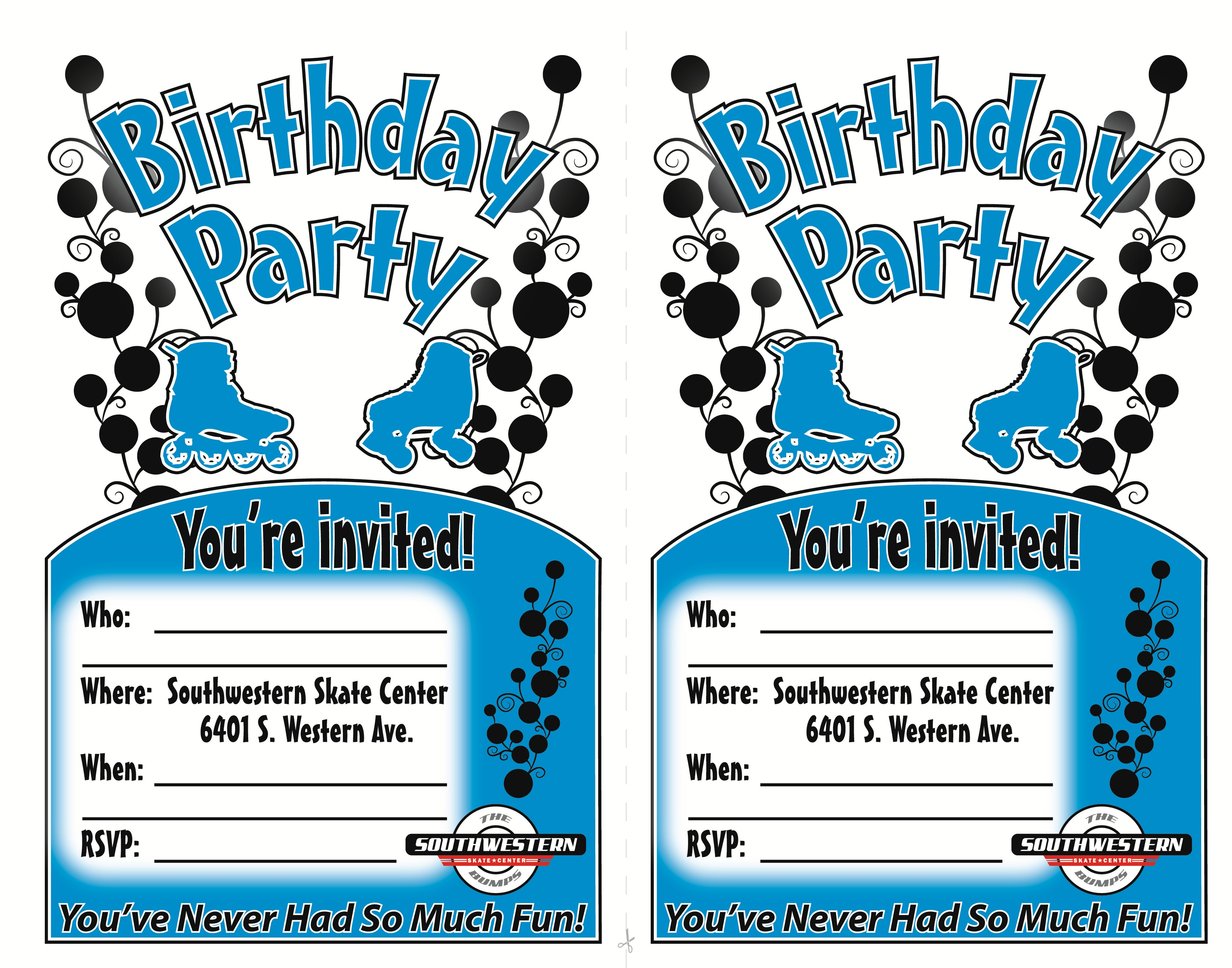 Skating Party Invitations Skate Pa Ideal Free Printable Roller - Free Printable Roller Skate Template