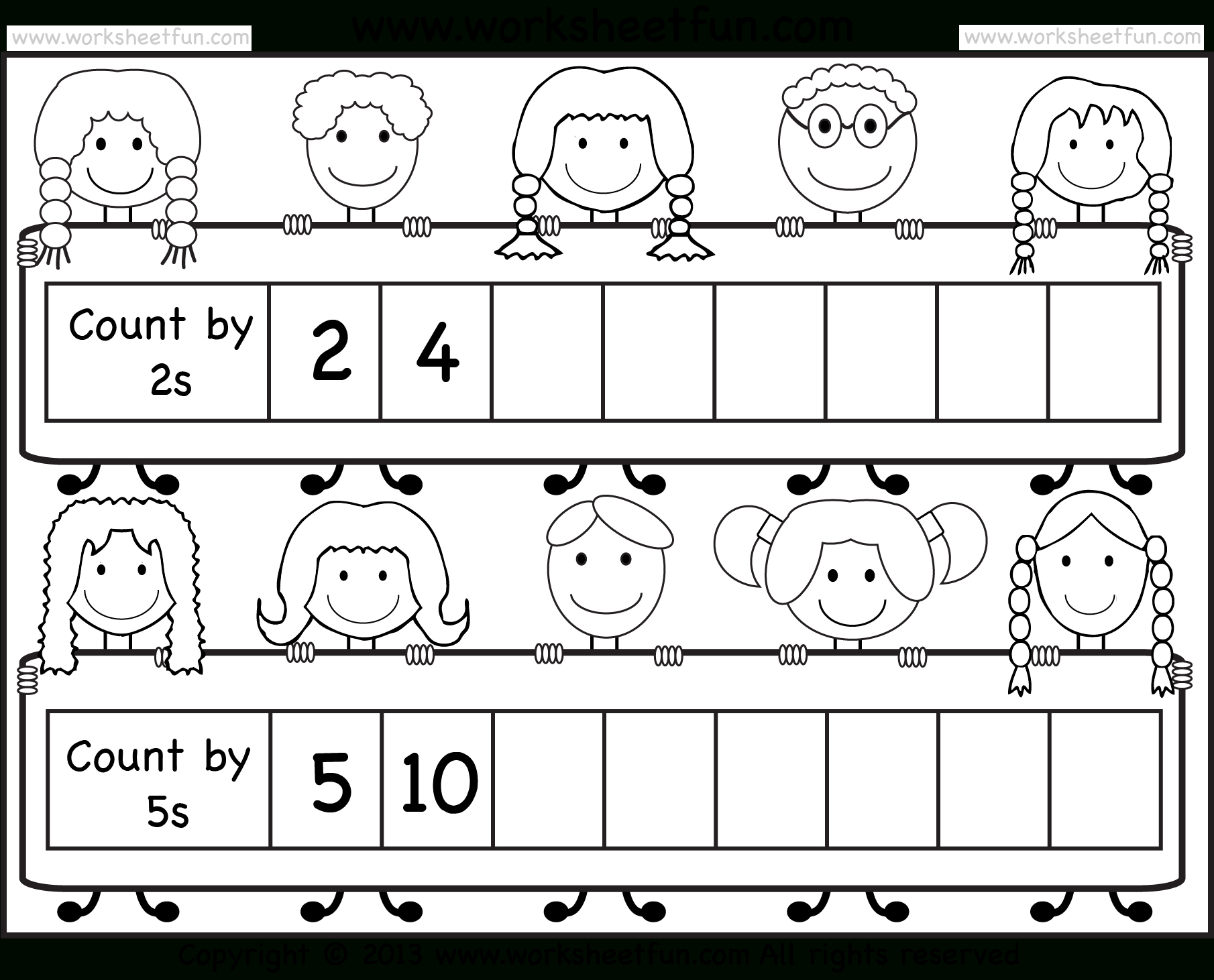 Skip Counting2 And 5 – Worksheet / Free Printable Worksheets - Free Printable Skip Counting Worksheets