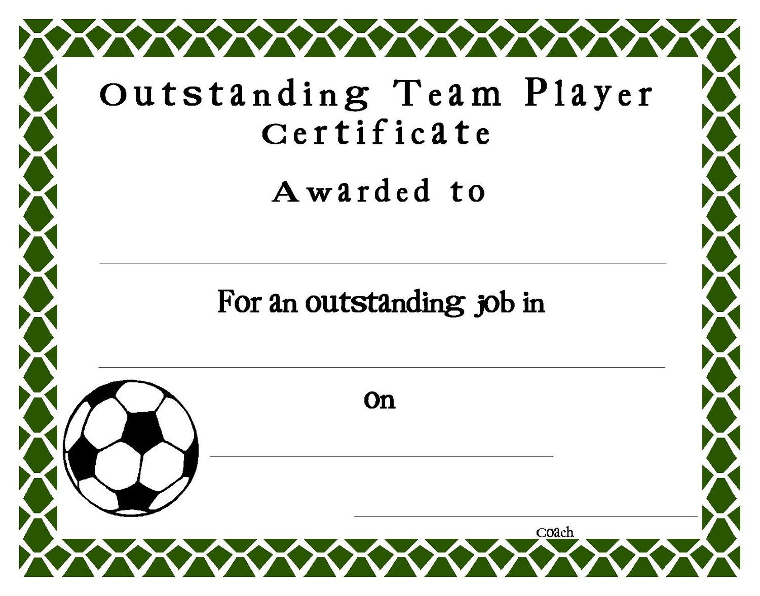 Soccer Certificate Templates Blank | K5 Worksheets | Sports - Free Printable Soccer Certificate Templates
