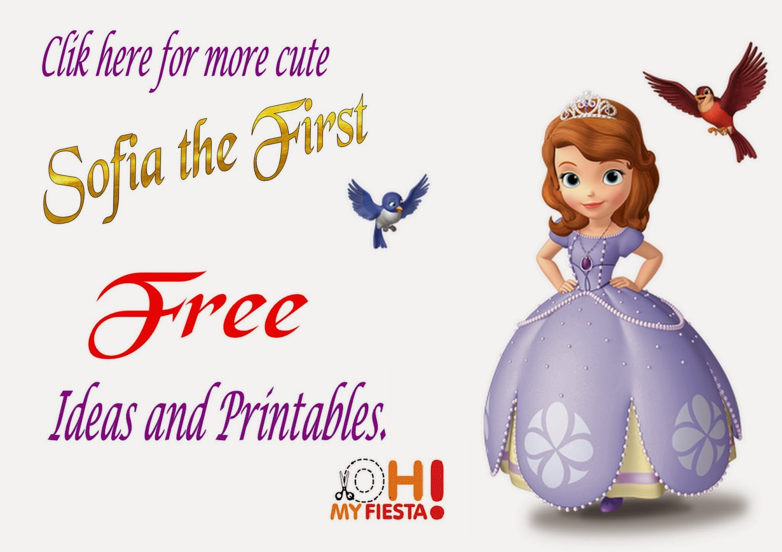 Sofia The First Birthday Free Printable Cake Toppers. | Oh My Fiesta - Sofia The First Cupcake Toppers Free Printable