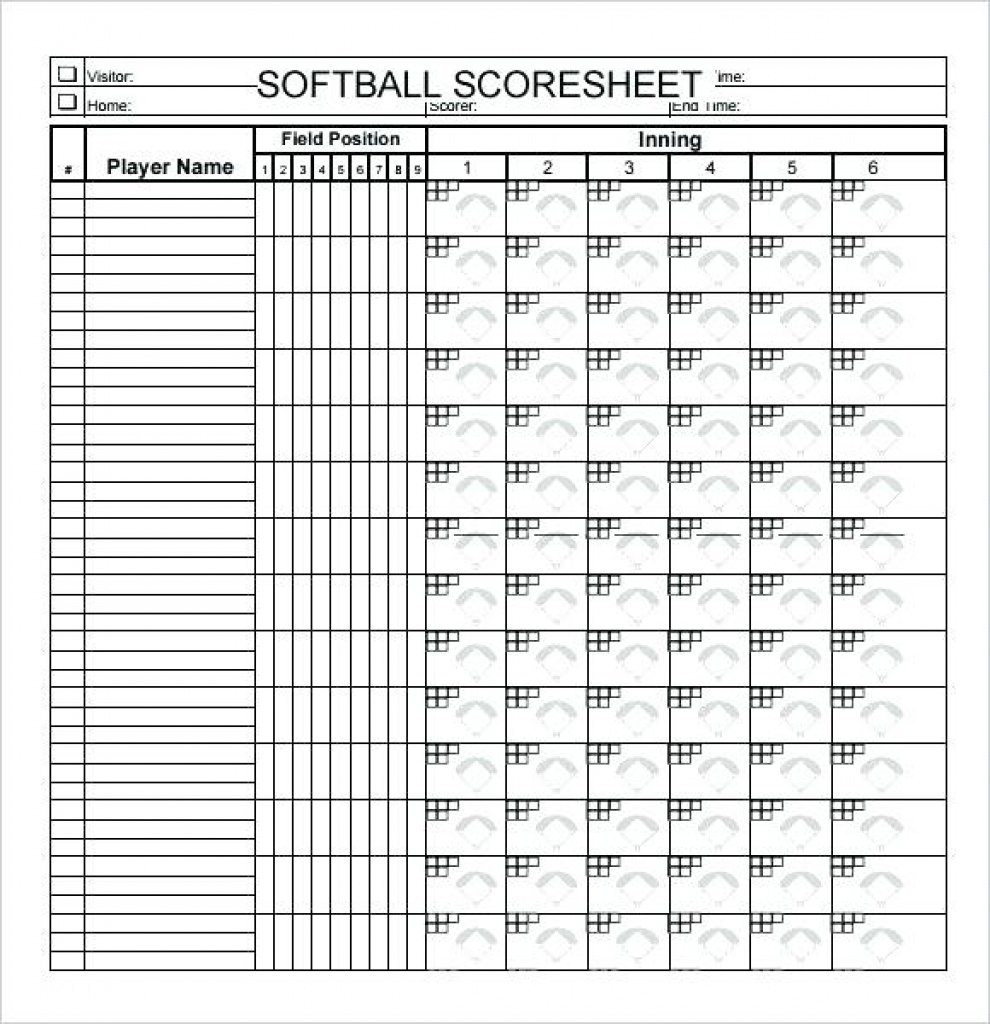 Softball Field Position Template Baseball Field Chart Softball - Free Printable Softball Stat Sheets