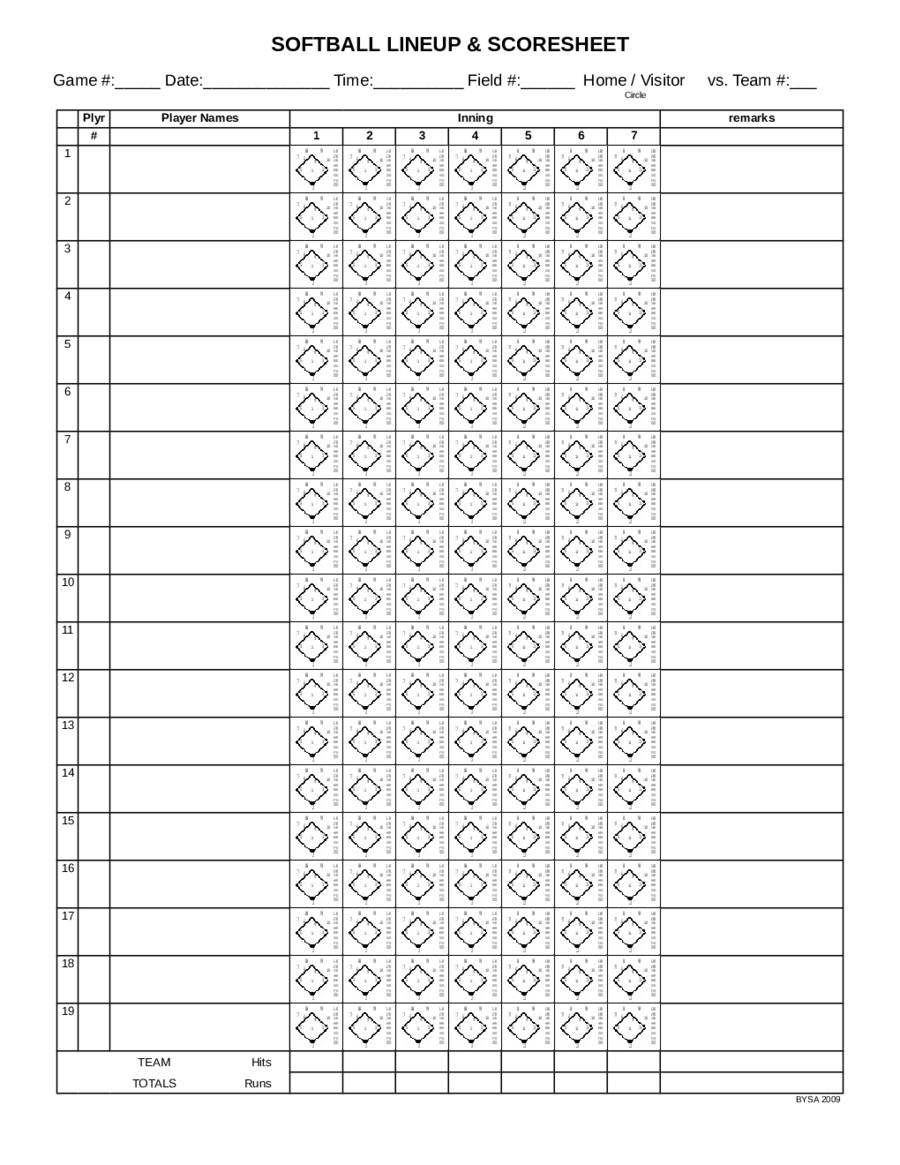 Softball Stat Sheet Excel - Laobing Kaisuo - Free Printable Softball Stat Sheets