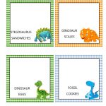 Southern Blue Celebrations: Free Dinosaur Food Tent Labels   Free Printable Dinosaur Labels