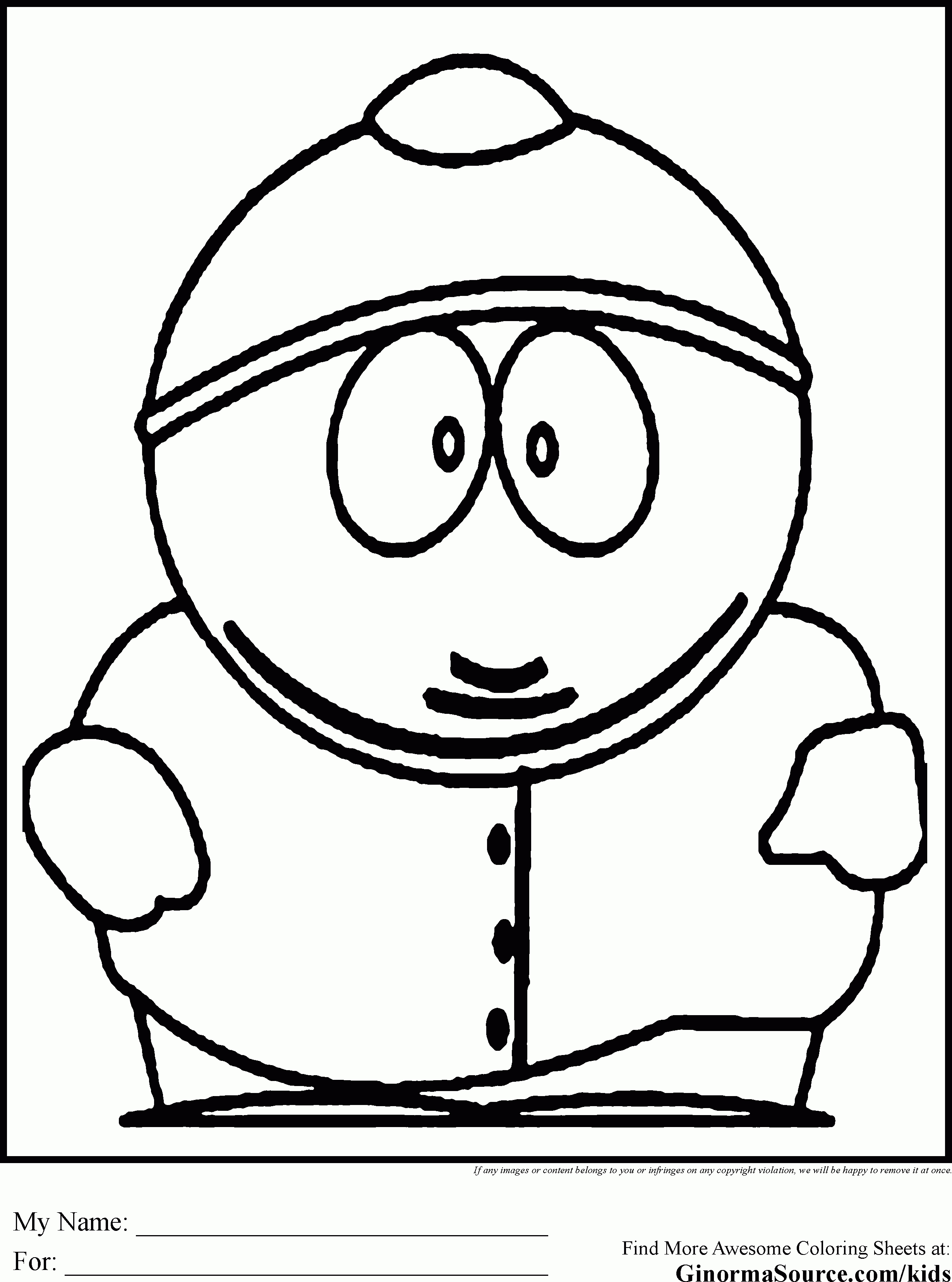 Southpark Coloring Pages For Teens | Coloring Pages | Pinterest - Free Printable South Park Coloring Pages