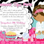Spa Birthday Party Invitations Pri Cool Free Apps For Birthday   Free Printable Spa Party Invitations Templates