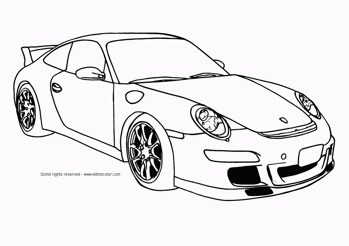 Sports Cars Coloring Pages - Free Large Images | Coloring Pages - Cars Colouring Pages Printable Free