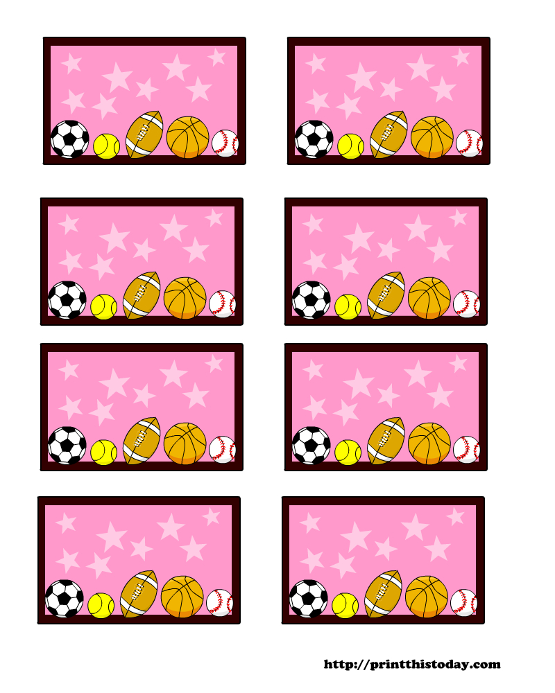 Sports Themed Baby Shower Labels (Templates) - Free Printable Baby Shower Label Templates