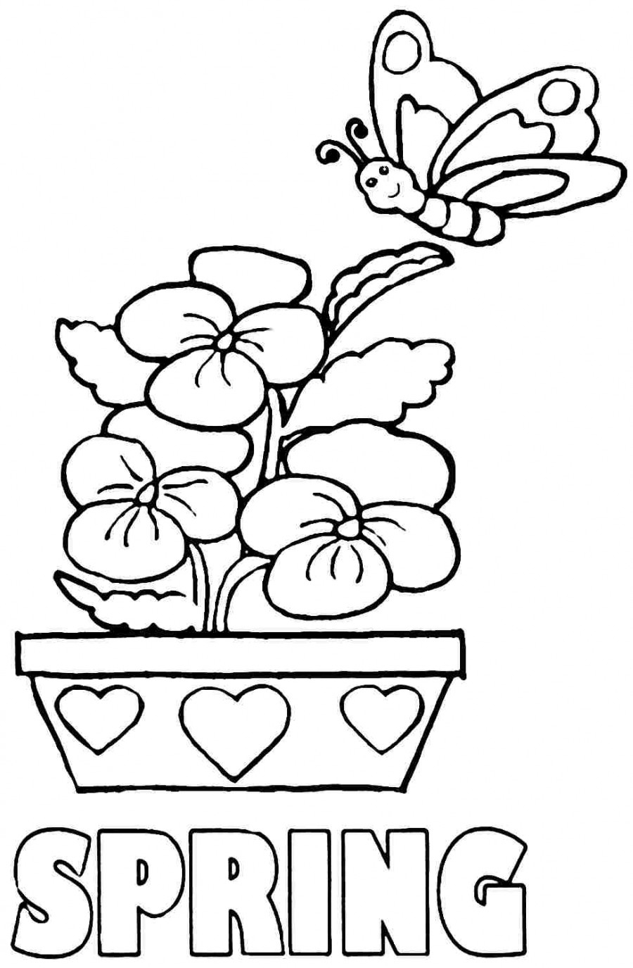 Spring Coloring Sheets Preschool Printable Spring Coloring Pictures - Free Printable Spring Pictures To Color