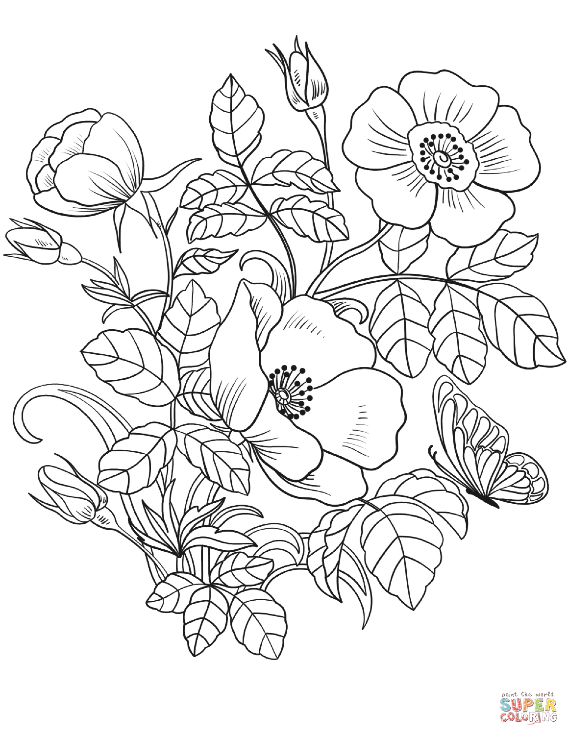 Spring Flowers Coloring Page | Free Printable Coloring Pages - Free Printable Spring Pictures To Color