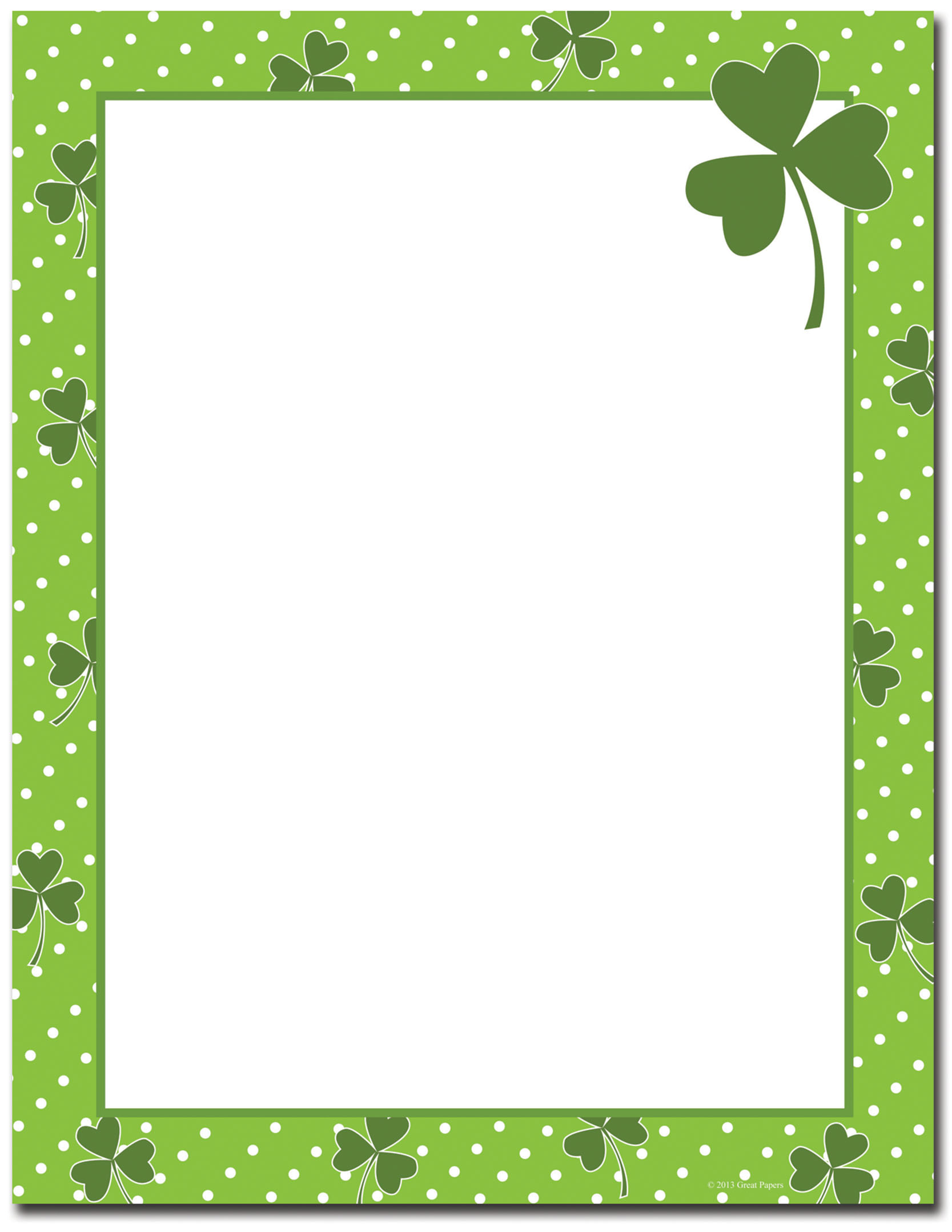 St Patricks Day Clipart Border Collection - Free Printable St Patricks Day Stationery