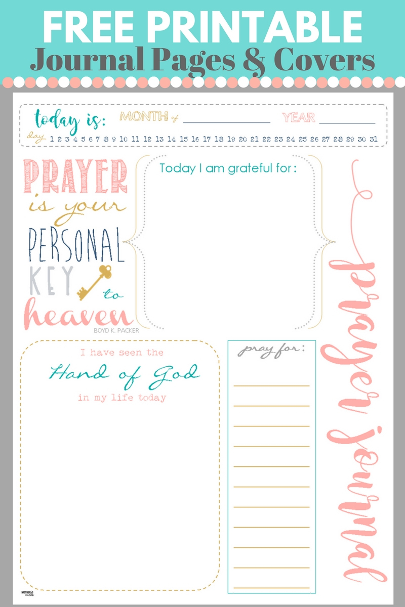 Start A Prayer Journal For More Meaningful Prayers: Free Printables!!! - Free Printable Journal Pages Lined