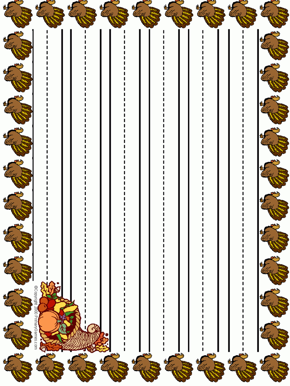 Stationery - Primarygames - Free Printable Worksheets - Free Printable Thanksgiving Writing Paper