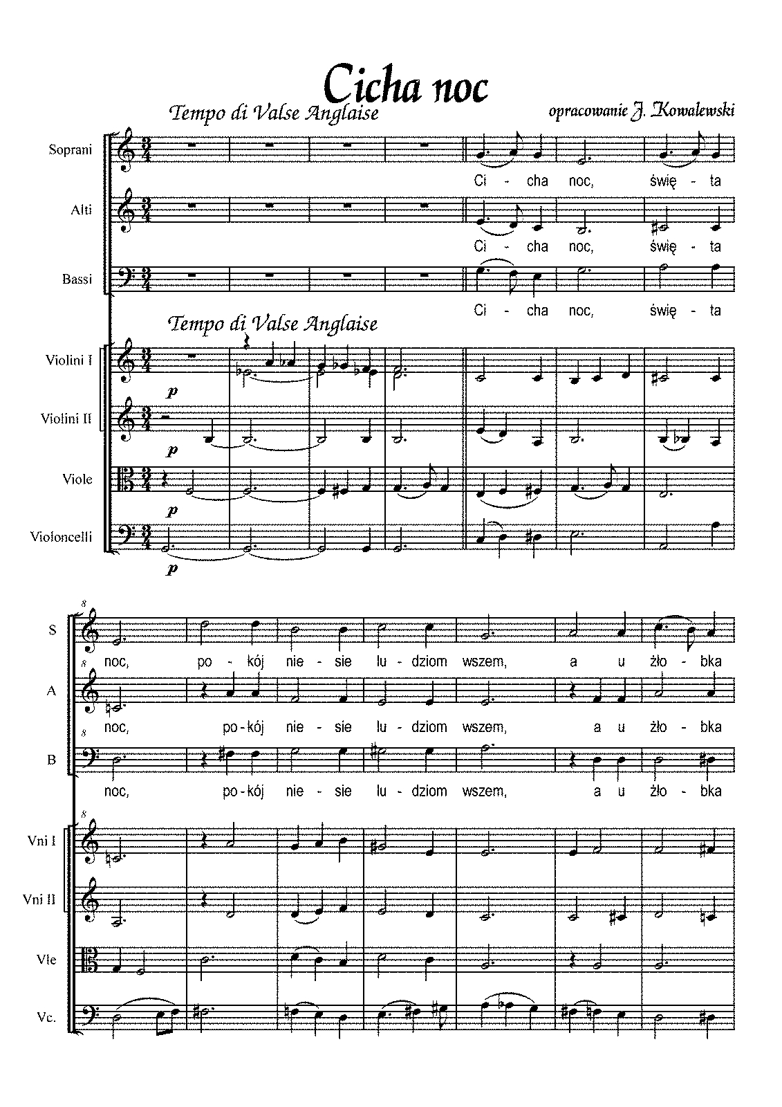Stille Nacht, Heilige Nacht, H.145 (Gruber, Franz Xaver) - Imslp - Free Printable Sheet Music For Voice And Piano