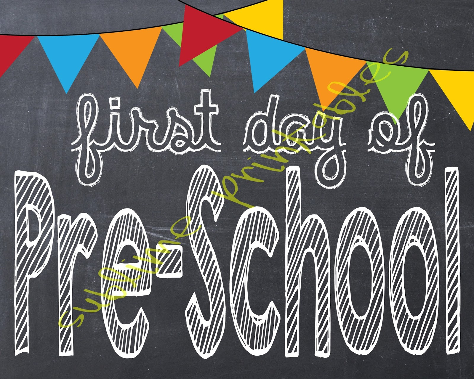 Sublime Printables: First Day Of School Printable - My First Day Of Kindergarten Free Printable