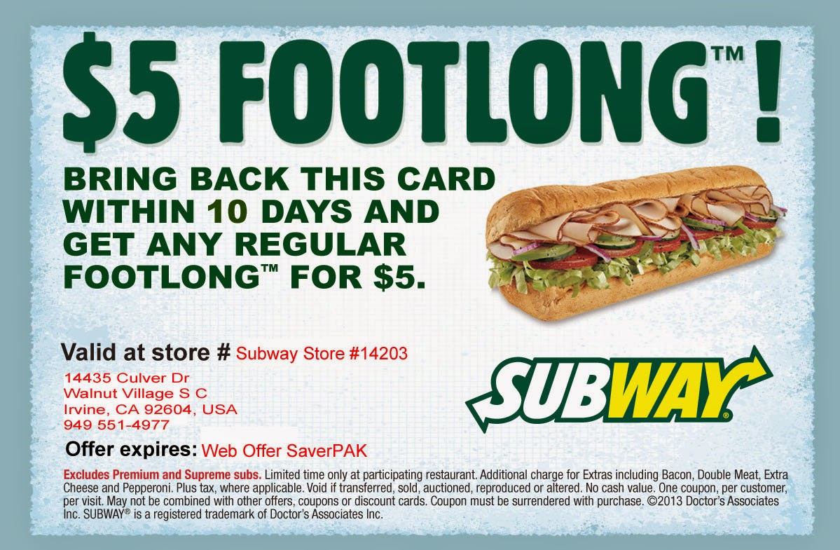 Subway Printable Coupons Aug 2018 : 17 Day Diet Freebies - Free Printable Subway Coupons 2017