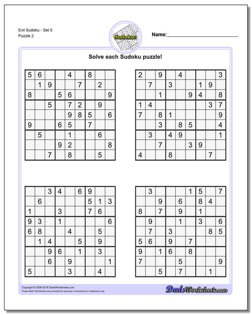 Free Printable Sudoku 6 Per Page