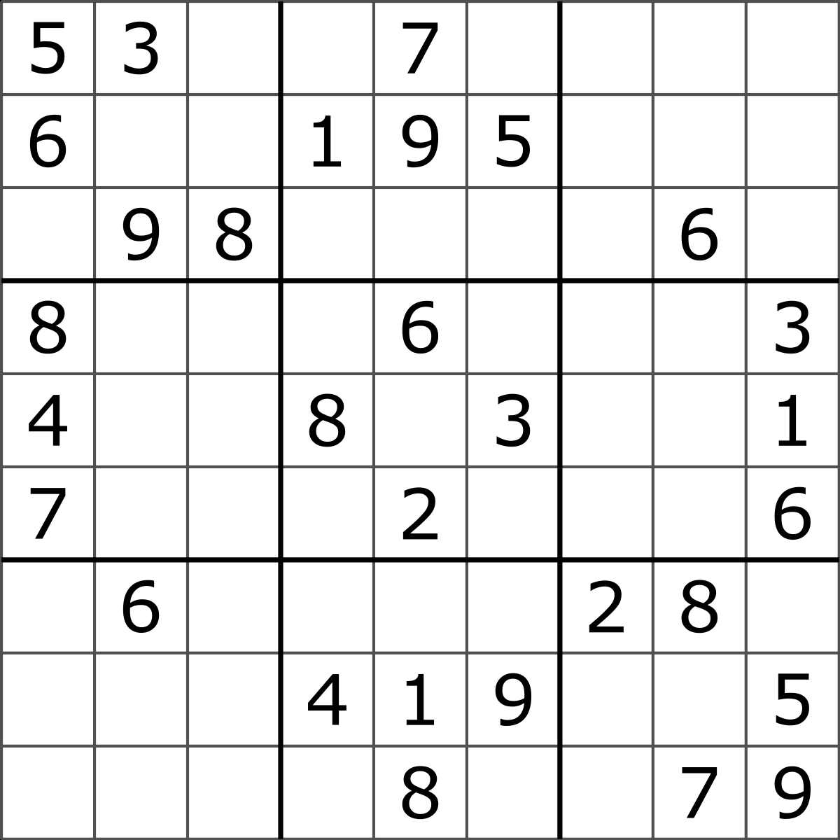 Sudoku - Wikipedia - Free Printable Sudoku Puzzles