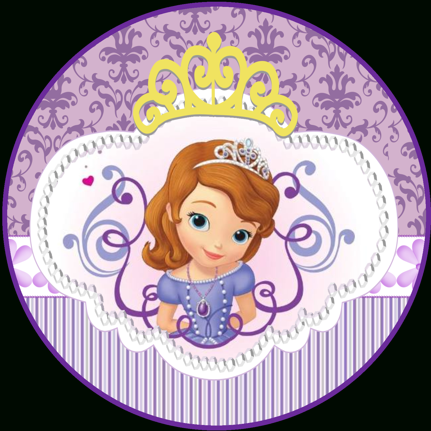 Sweet Sofia The First: Free Printable Invitations And Candy Bar - Free Printable Sofia Cupcake Toppers