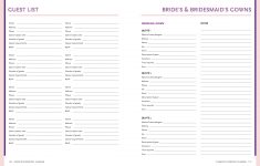 Free Printable Wedding Party List