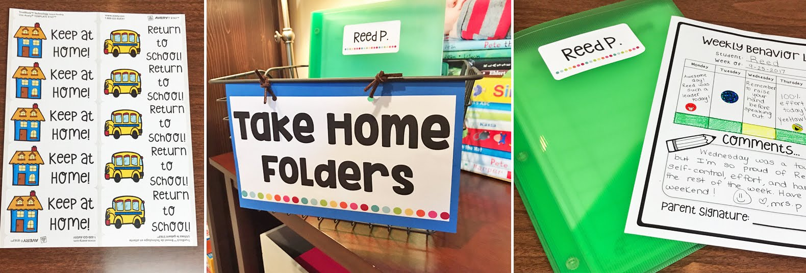 Free Printable Take Home Folder Labels