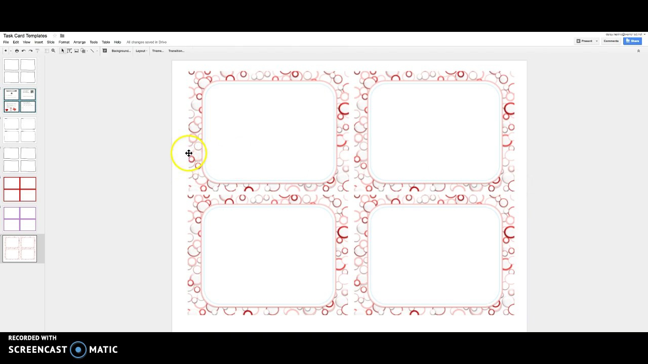 Task Cards With Google Slides - Youtube - Free Printable Blank Task Cards