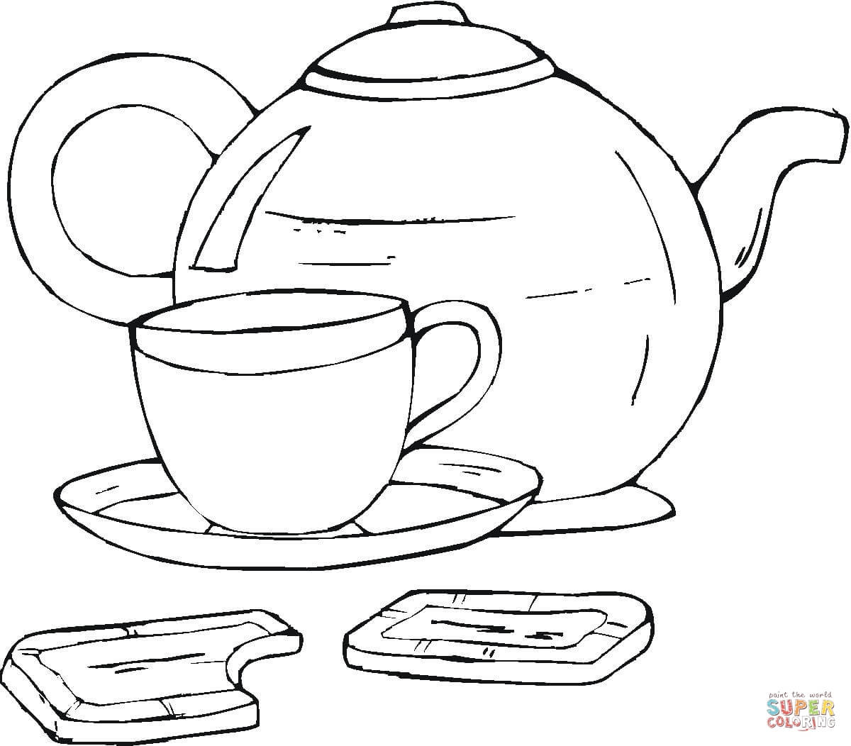 Tea Cup Coloring Page | Free Printable Coloring Pages - Free Printable Tea Cup Coloring Pages