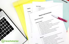 Free Printable Report Card Comments