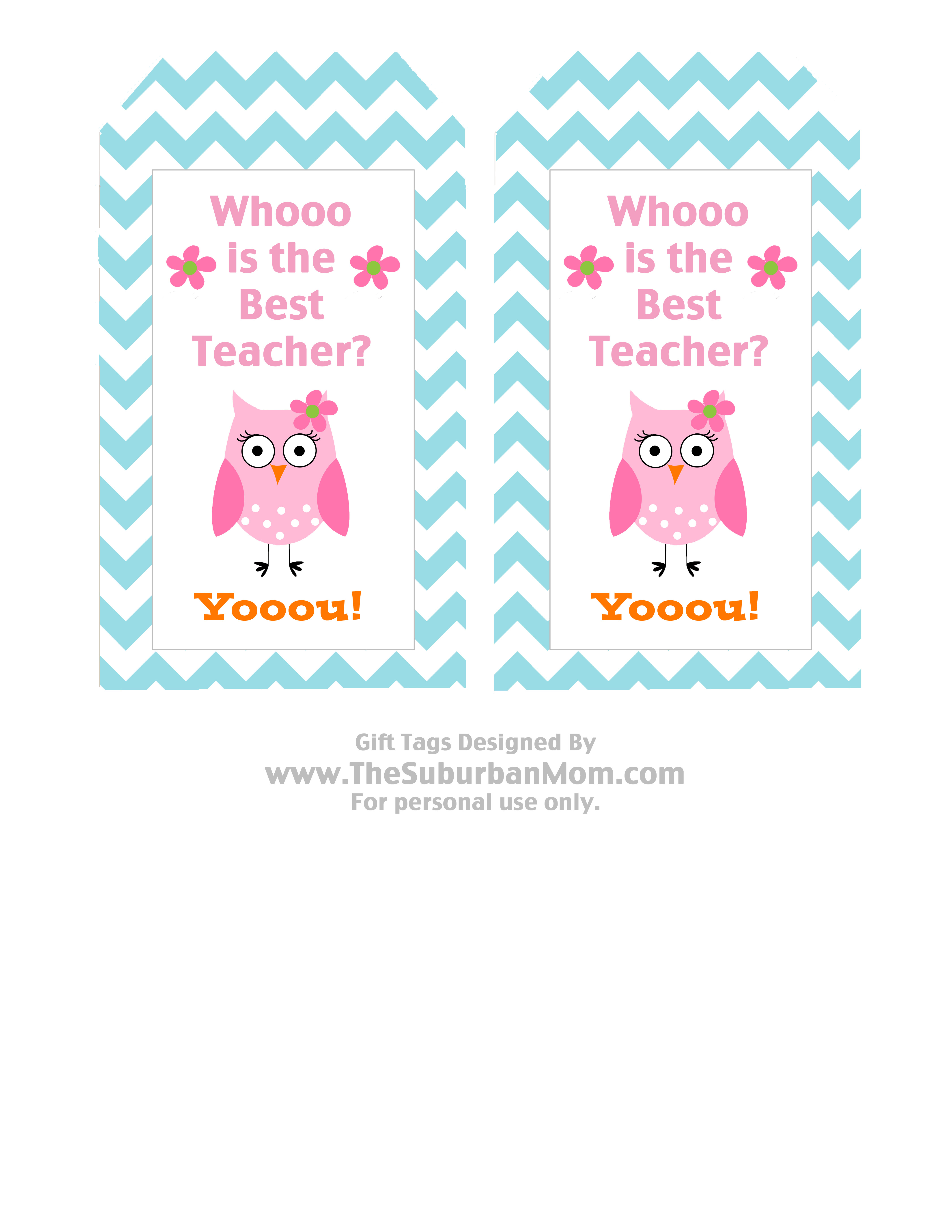 Teacher Appreciation Basket &amp;amp; Free Owl Printable Tag - Thesuburbanmom - Free Printable Tags For Teacher Appreciation