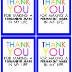 Teacher Appreciation Marker Gift Tag (Free Printable   Free Printable Tags For Teacher Appreciation