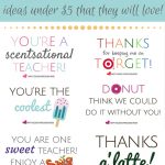 Teacher Appreciation Printables   Gifts Under $5!   Fun Cheap Or Free   Free Printable Teacher Appreciation Cards
