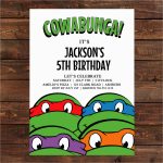 Teenage Mutant Ninja Turtles Birthday Invites | Birthdaybuzz   Free Printable Ninja Turtle Birthday Invitations