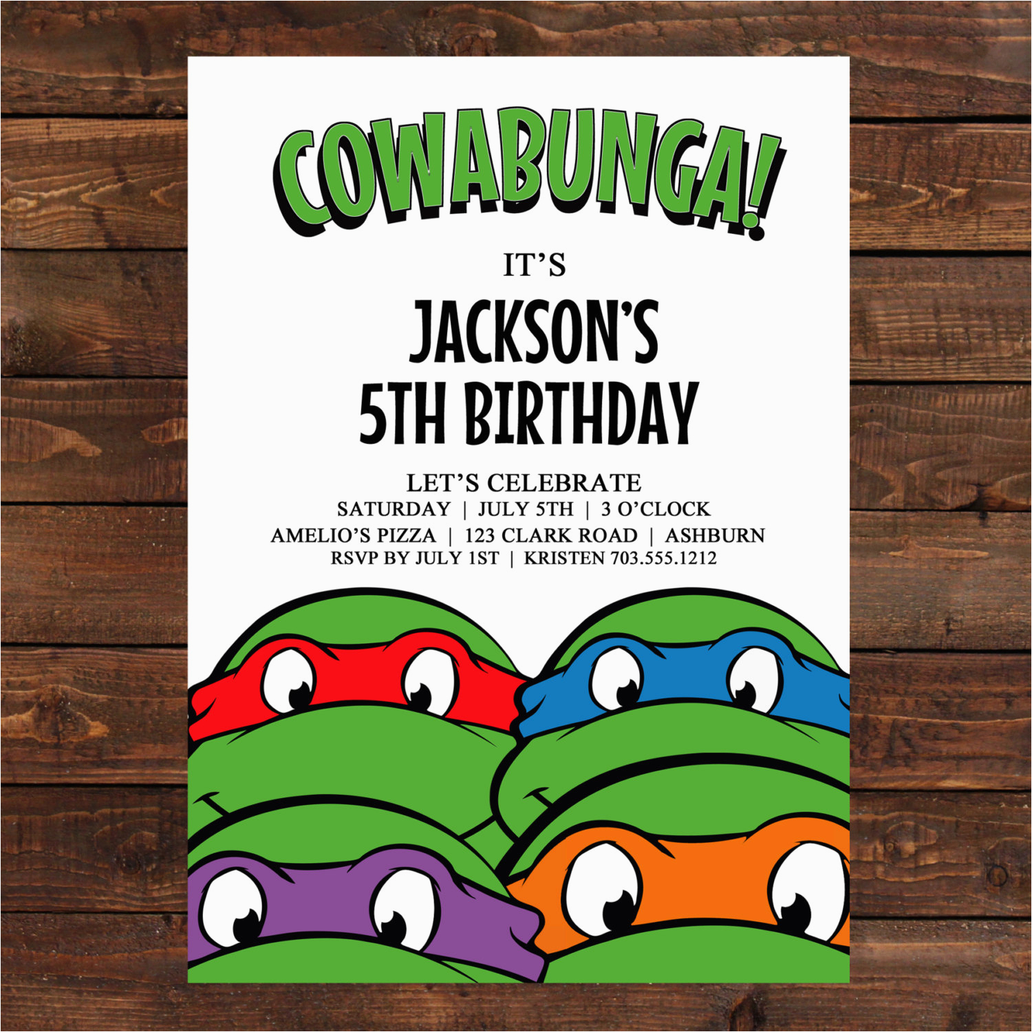 Teenage Mutant Ninja Turtles Birthday Invites | Birthdaybuzz - Free Printable Ninja Turtle Birthday Invitations