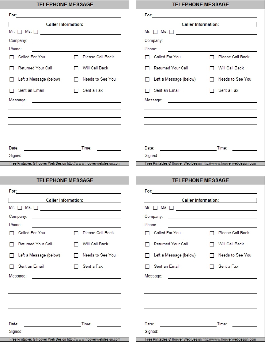 Telephone Message Pad Template | Online Calendar Templates - Free Printable Phone Message Template