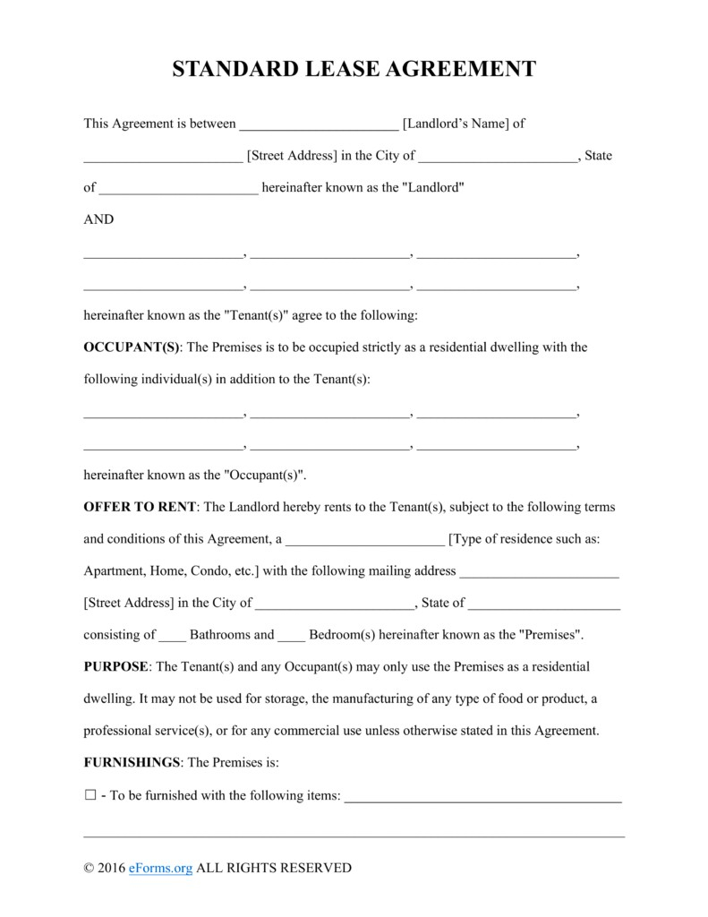 Texas Residential Lease Agreement Word Free Printable Rental Lease - Free Printable Lease Agreement Texas