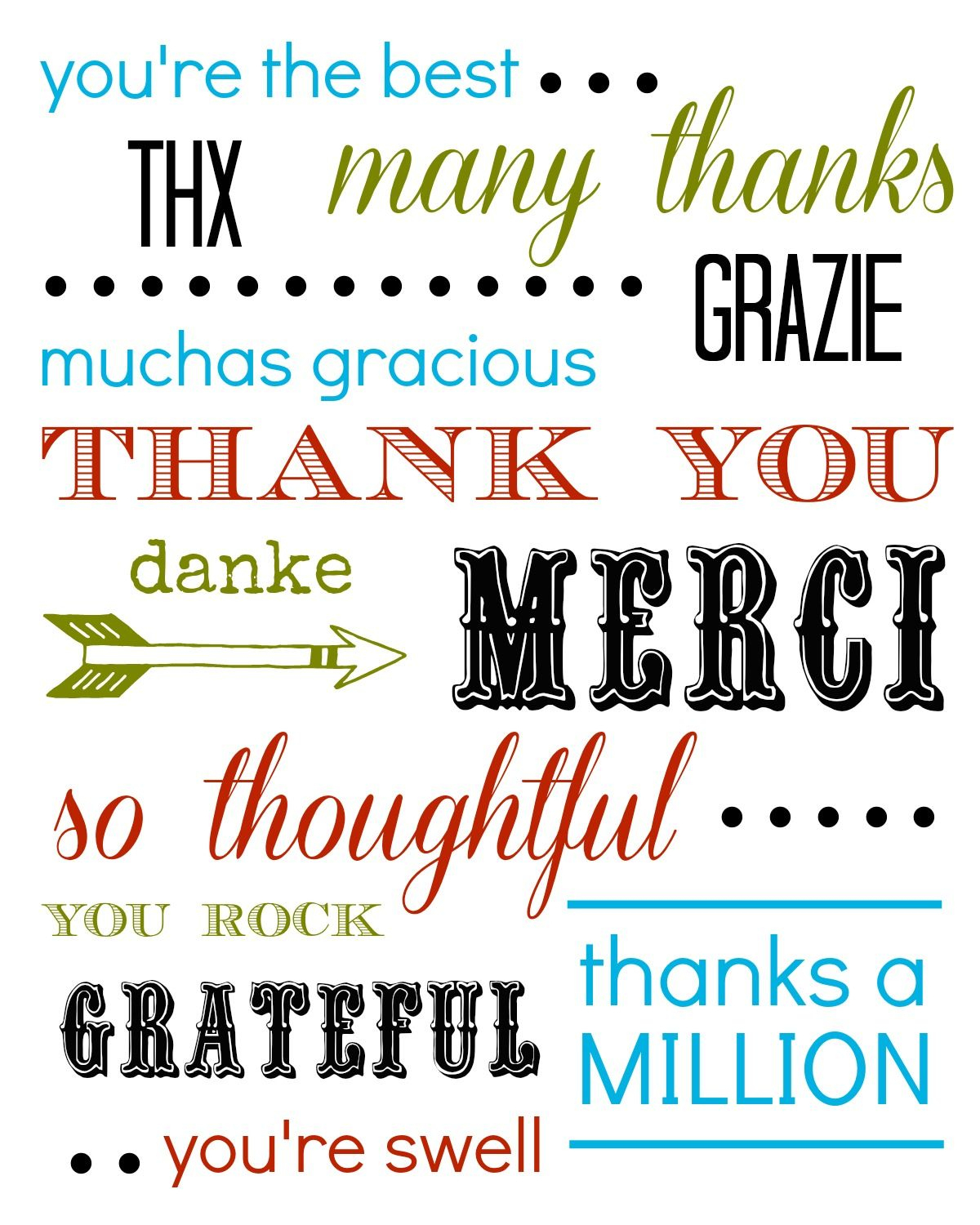 Thank You Card Free Printable | Printables And Quotes | Pinterest - Free Printable Thank You