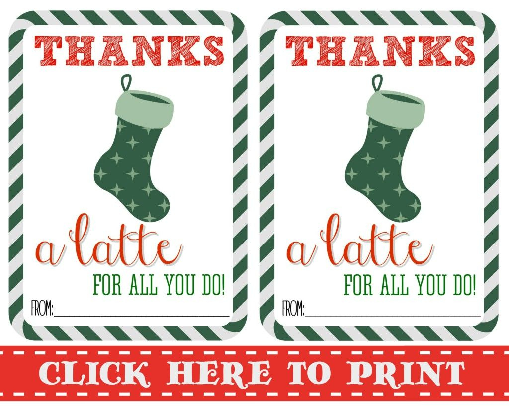 Thanks A Latte Free Printable | Gift Cards | Pinterest | Thanks A - Thanks A Latte Free Printable Tag