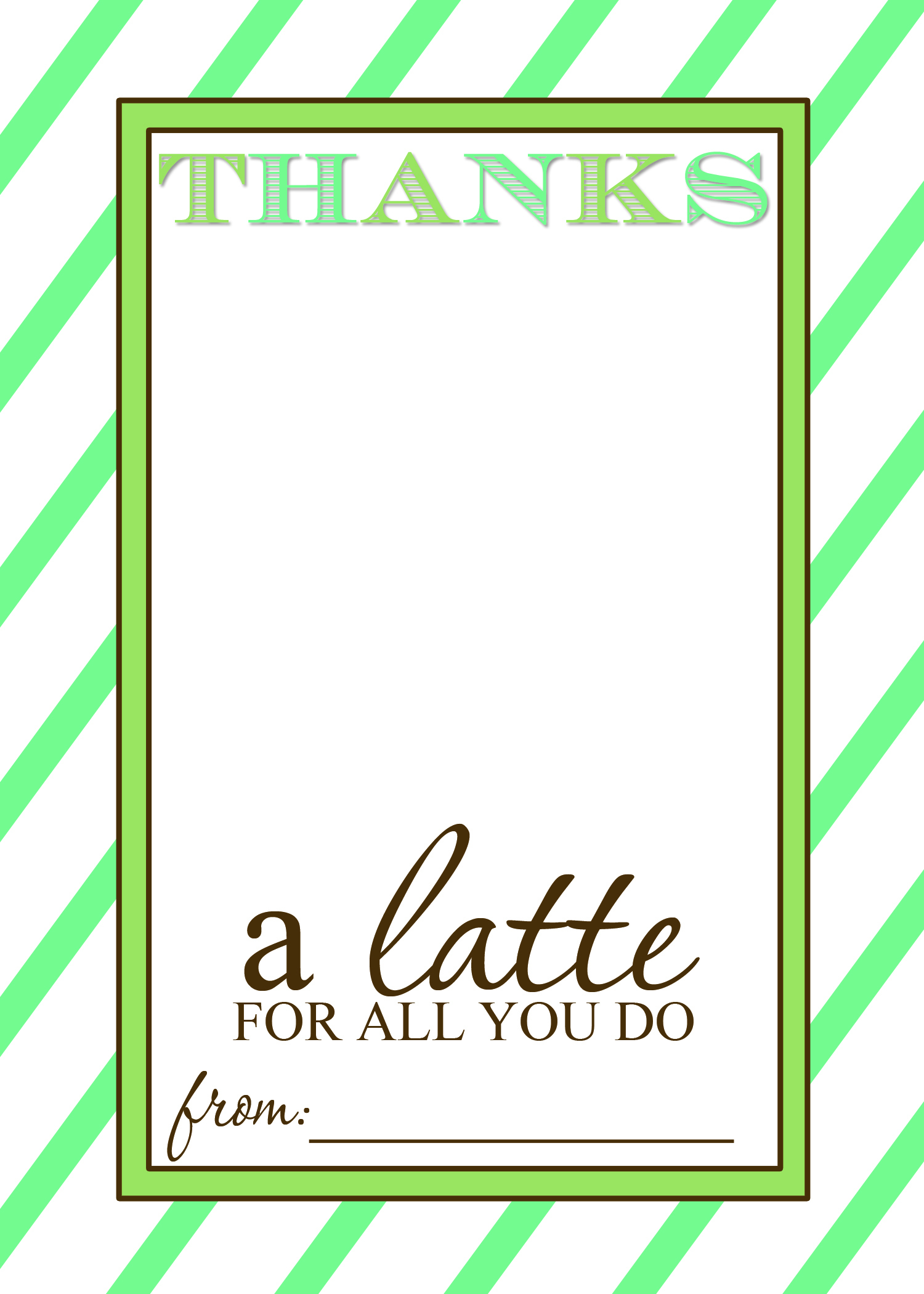 Thanks A &amp;quot;latte&amp;quot; Teacher Appreciation Gift Idea With Free Printable - Thanks A Latte Free Printable