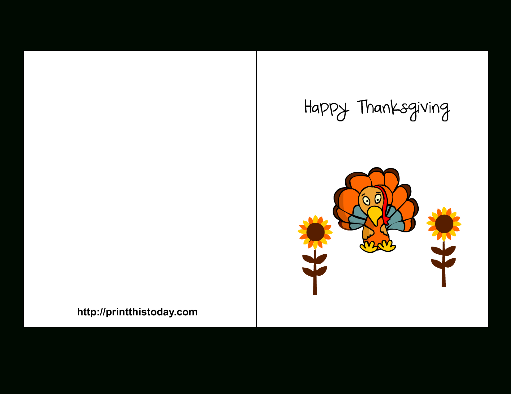 Thanksgiving Black And White Stock Card For Kids Printable - Rr - Free Printable Thanksgiving Cards