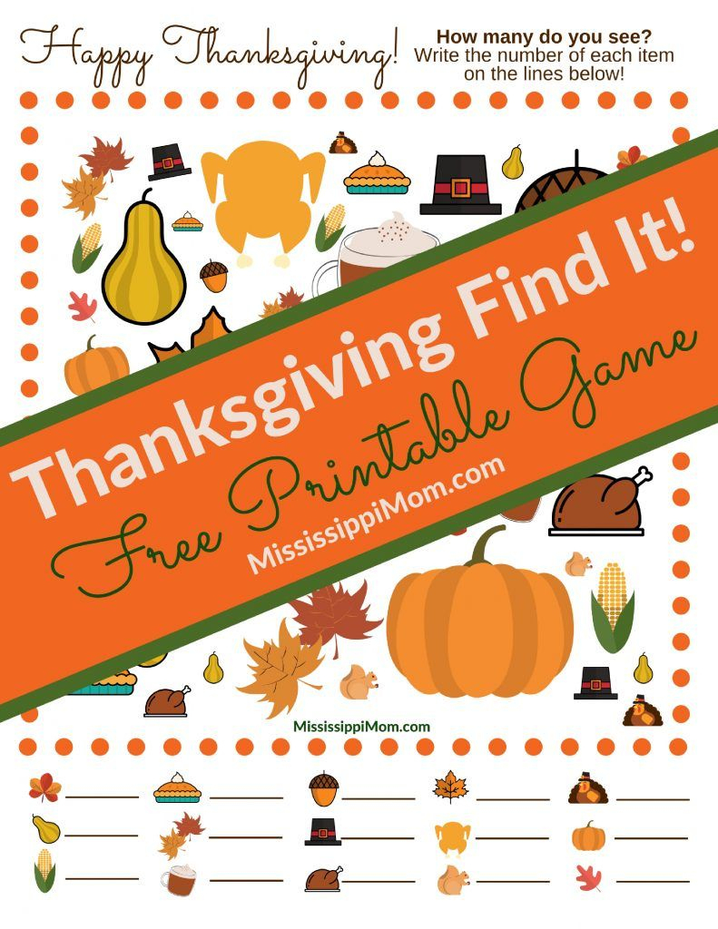 Thanksgiving Find It! Free Printable Game | Mississippimom - Free Printable Thanksgiving Games For Adults