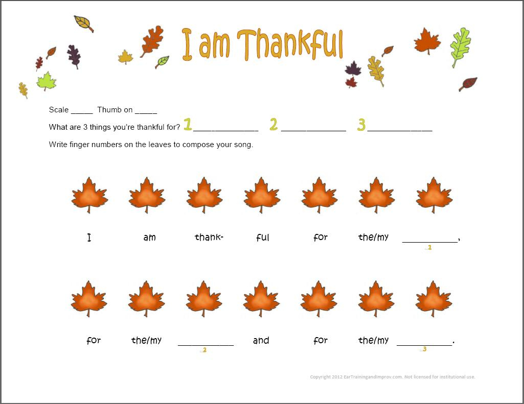 Thanksgiving Music Worksheets - 9 Fun Free Printables For Kids - Beginner Piano Worksheets Printable Free
