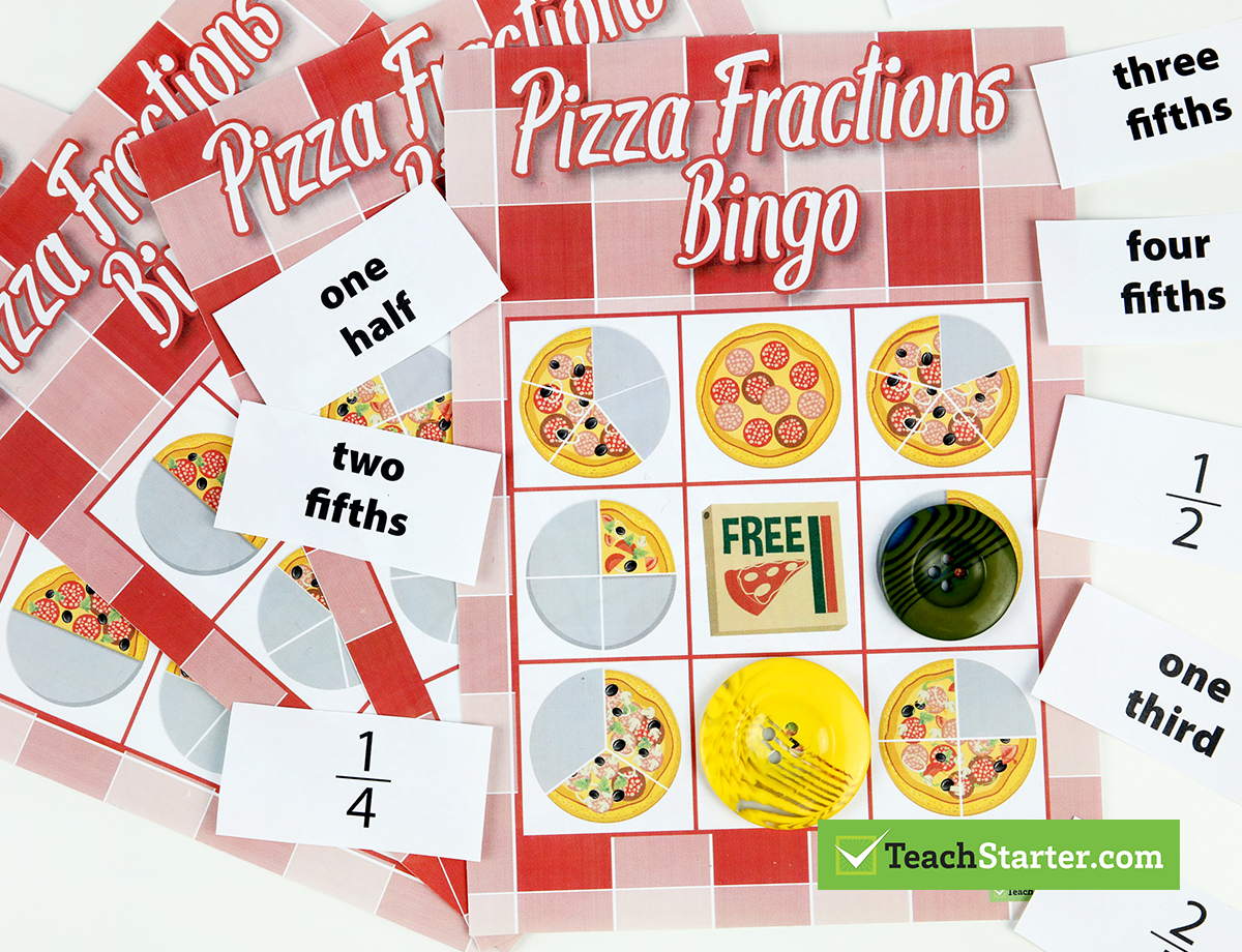 The 10 Best Primary School Classroom Bingo Games! - Fraction Bingo Cards Printable Free