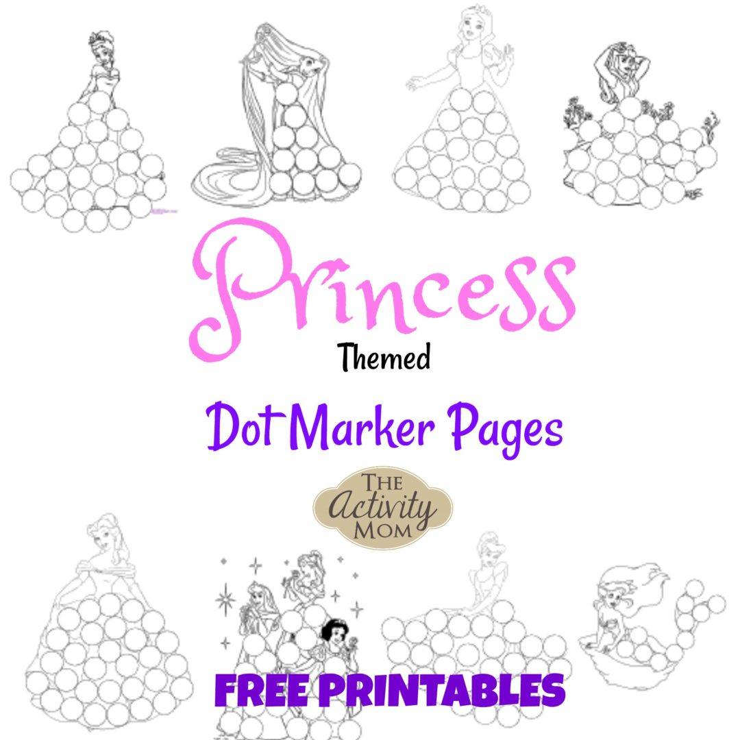 The Activity Mom - Princess Dot Marker Pages (Printable) - The - Do A Dot Art Pages Free Printable