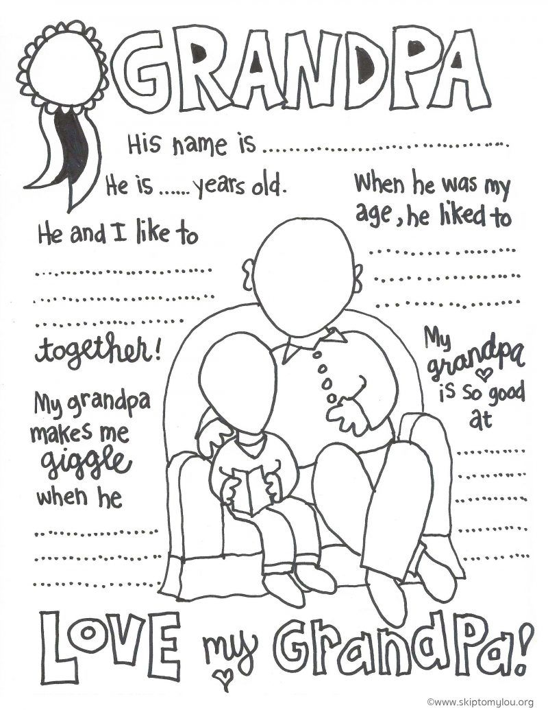 The Cutest Grandparents Day Coloring Pages | Gifts | Pinterest - Free Printable Fathers Day Coloring Pages For Grandpa