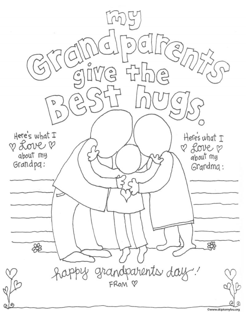 The Cutest Grandparents Day Coloring Pages | Skip To My Lou - Grandparents Day Cards Printable Free