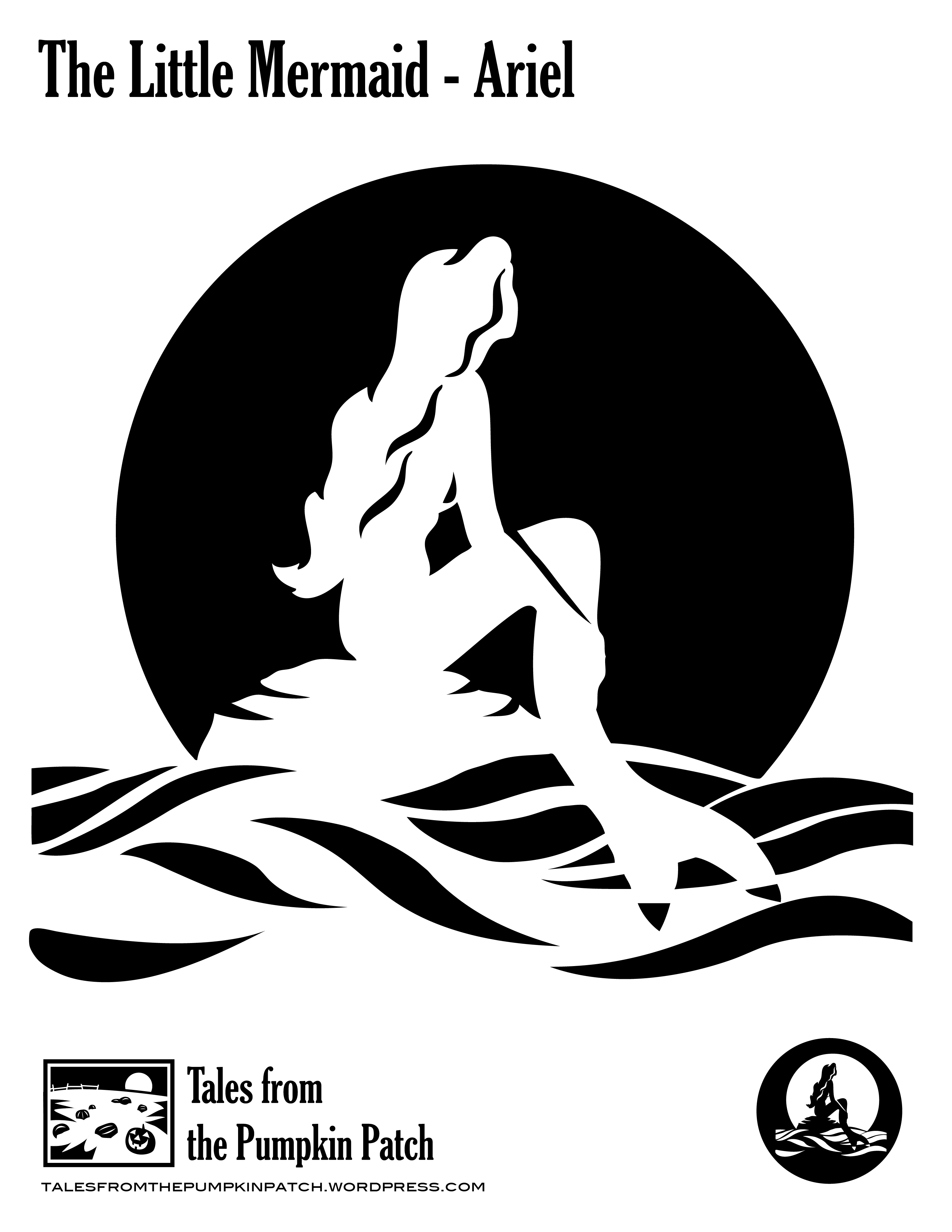 The Little Mermaid Ariel Stencil (2975×3850) | Holidays/grad Party - Free Pumpkin Carving Patterns Disney Printable